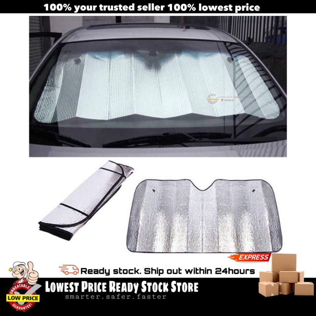 Auto Car Front / Rear Windscreen Foldable Reflective Sunshade ...