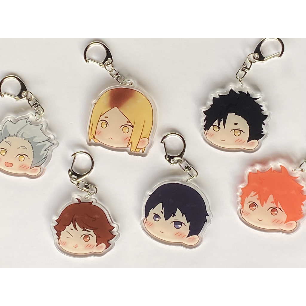 Haikyuu Karasuno Nekoma Aoba Johsai Fukurodani Chibi Acrylic Keychains ...