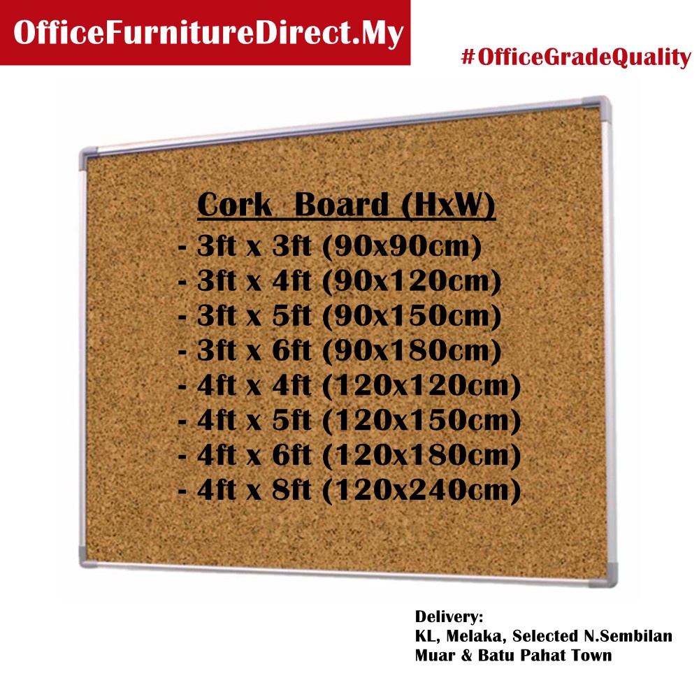 Notice Board Cork Board Bulletin (Free Delivery to 3rd Floor