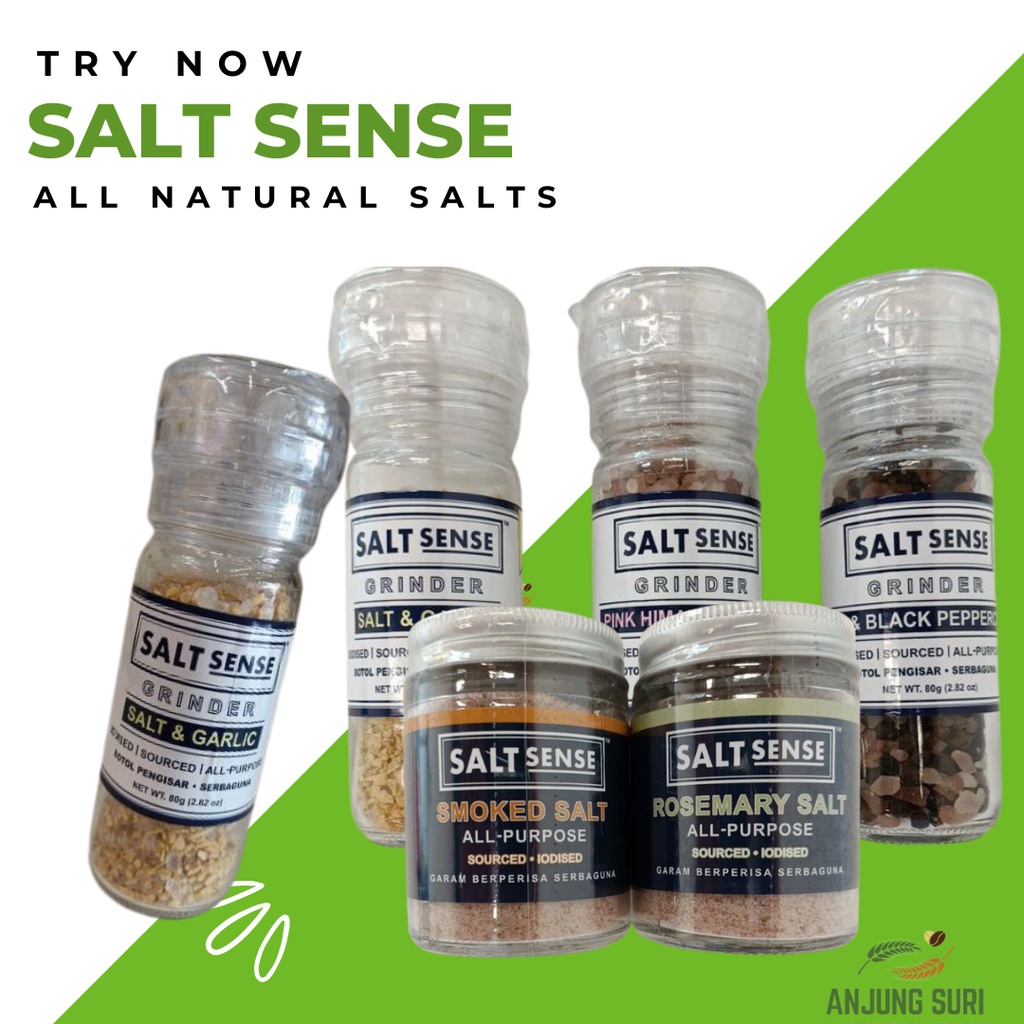 Salt Sense Natural Salt Garam Semulajadi Pink White Himalayan Garlic