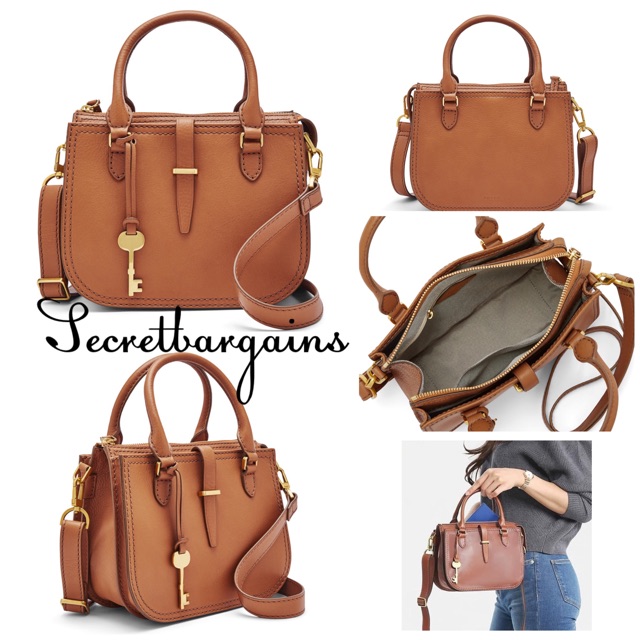 Fossil Ryder Mini Satchel Tan Shopee Malaysia