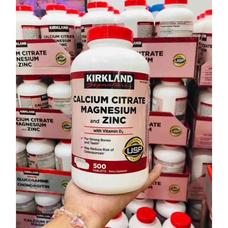Kirkland Signature Calcium Citrate Magnesium and Zinc 500 Tablets