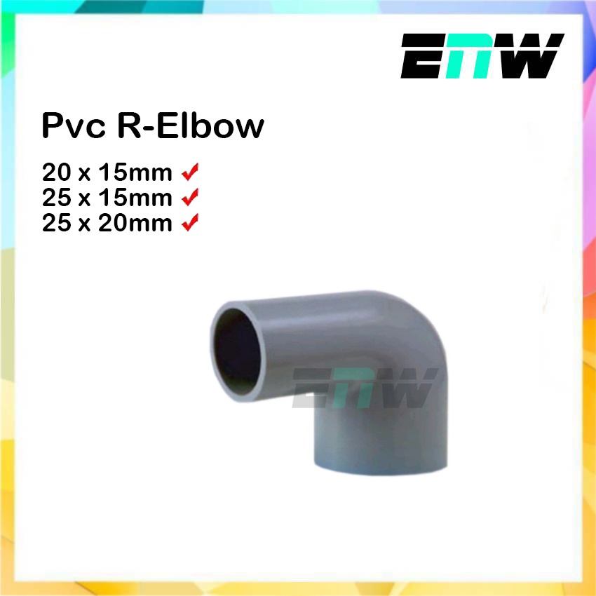 20 x 15mm / 25 x 15mm / 25 x 20mm Pvc R-Elbow | Shopee Malaysia