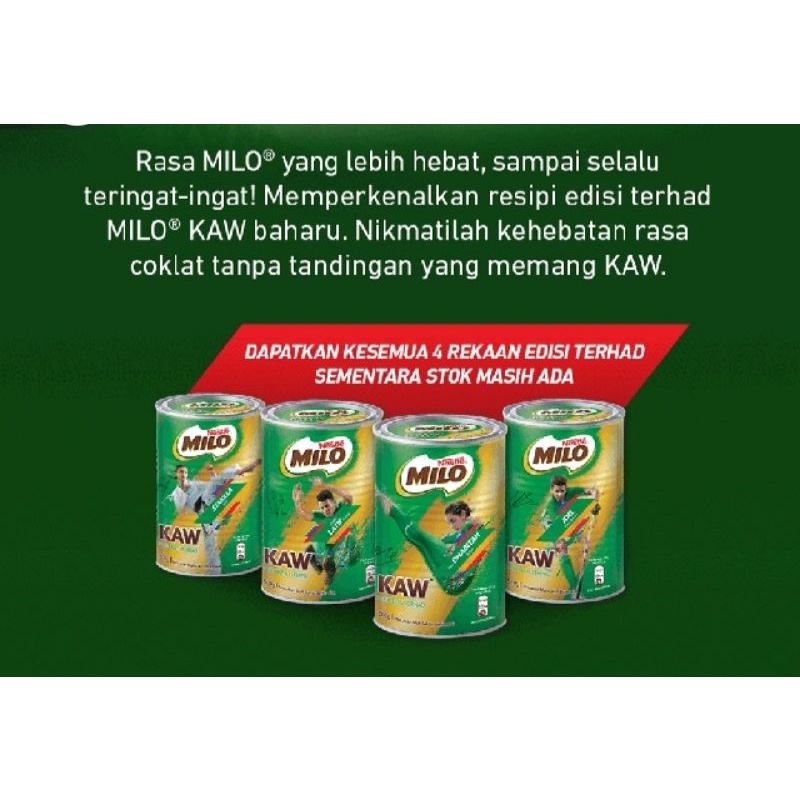 Milo Kaw Tin Special Edition Full Set With 4 Design Empty Shopee Malaysia 0098