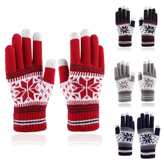 Ski Gloves Winter Snowflake Printing Ski Gloves Warm Gloves Bicycle Gloves  Soft for Cosplay Costume Cold Weather