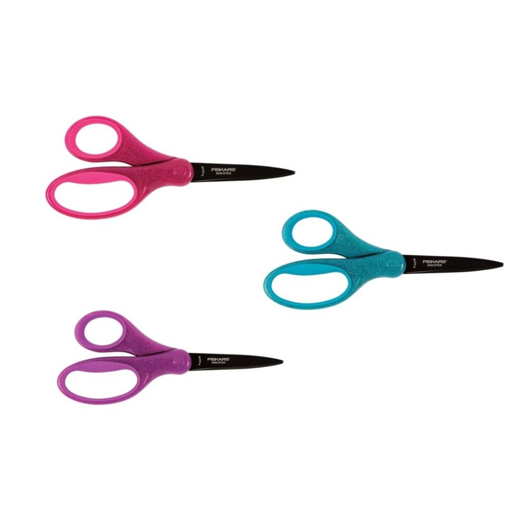 Fiskars Student Lefty SoftGrip Scissors 7 - Glitter Blue