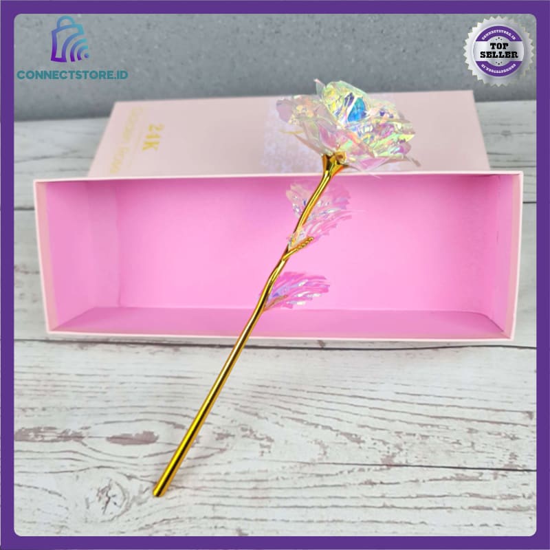 MAWAR Flower ROSEPINK GOLD FOIL FLOWER GALAXY ROSEPINK LED Lights