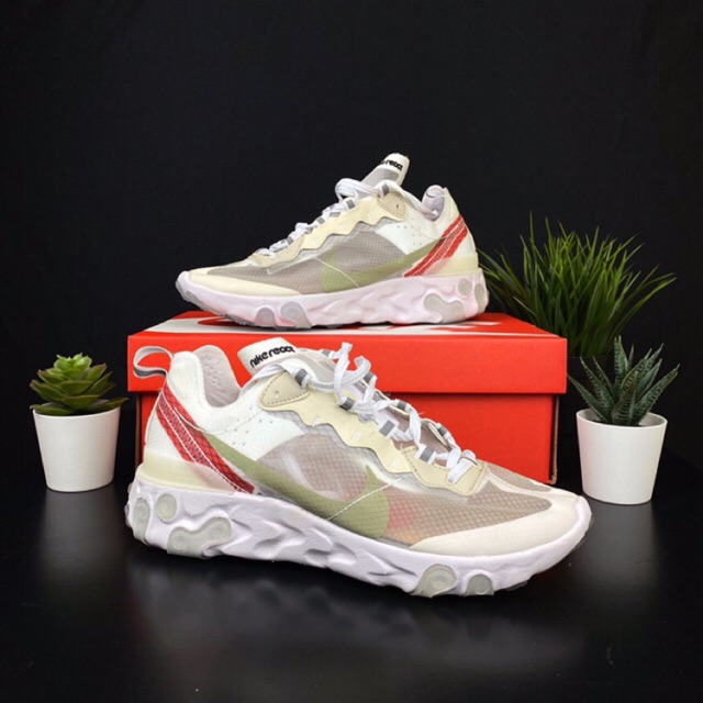 READY STOCK NIKE REACT ELEMENT 87 White Bone Shopee Malaysia