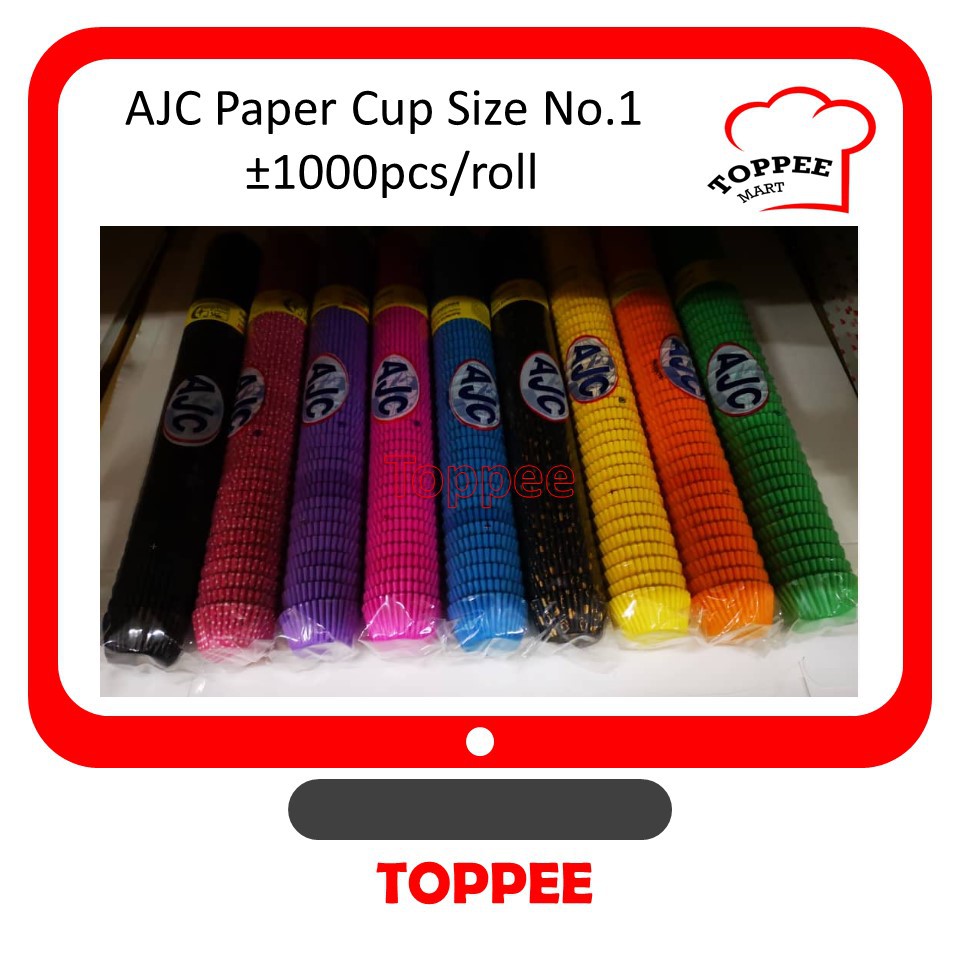 AJC / NB Paper Baking Cup Size NO.1 ±1000pcs/roll Cup Kertas Biskut ...