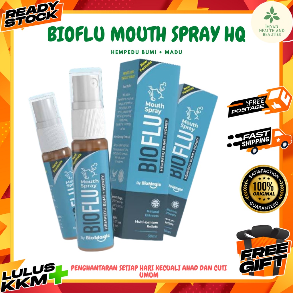 READY STOCK 🔥 ORIGINAL HQ 🔥 DIRECT POSTAGE 🔥 BIOFLU MOUTH SPRAY ...