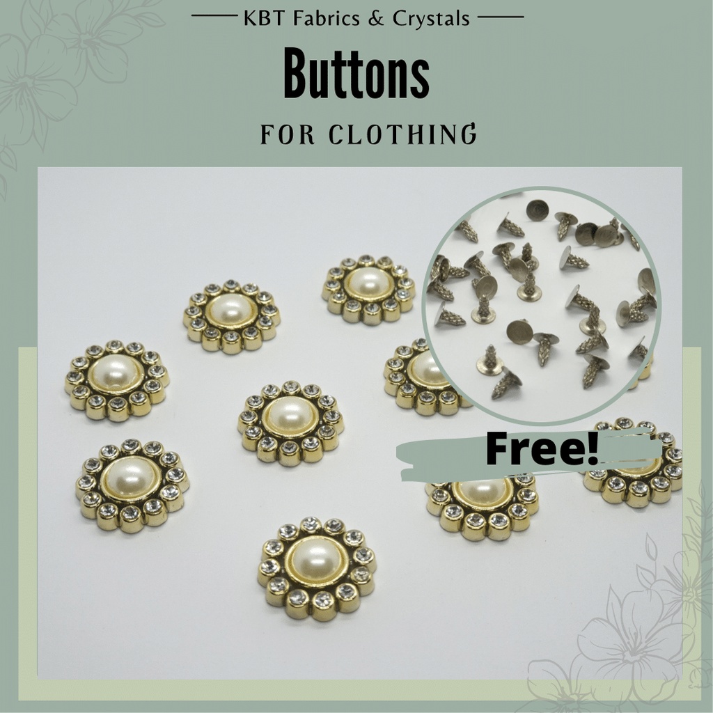 20pcs Buttons Butang [Free Paku Rivet] for Jewelry Making DIY Clothes ...