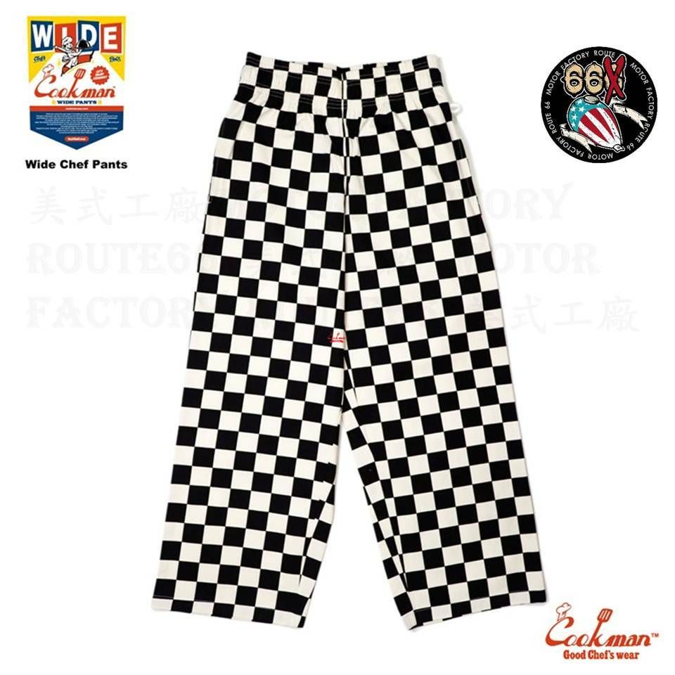 American Manufacturer COOKMAN Wide Chef Pants Checker Black Checkerboard Shopee Malaysia