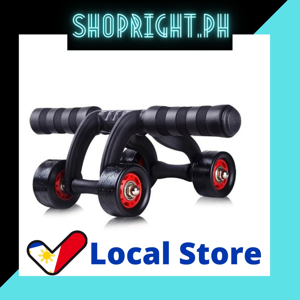 Multi-functional 4 Wheels Abdominal Roller Abs Workout Exercise ...