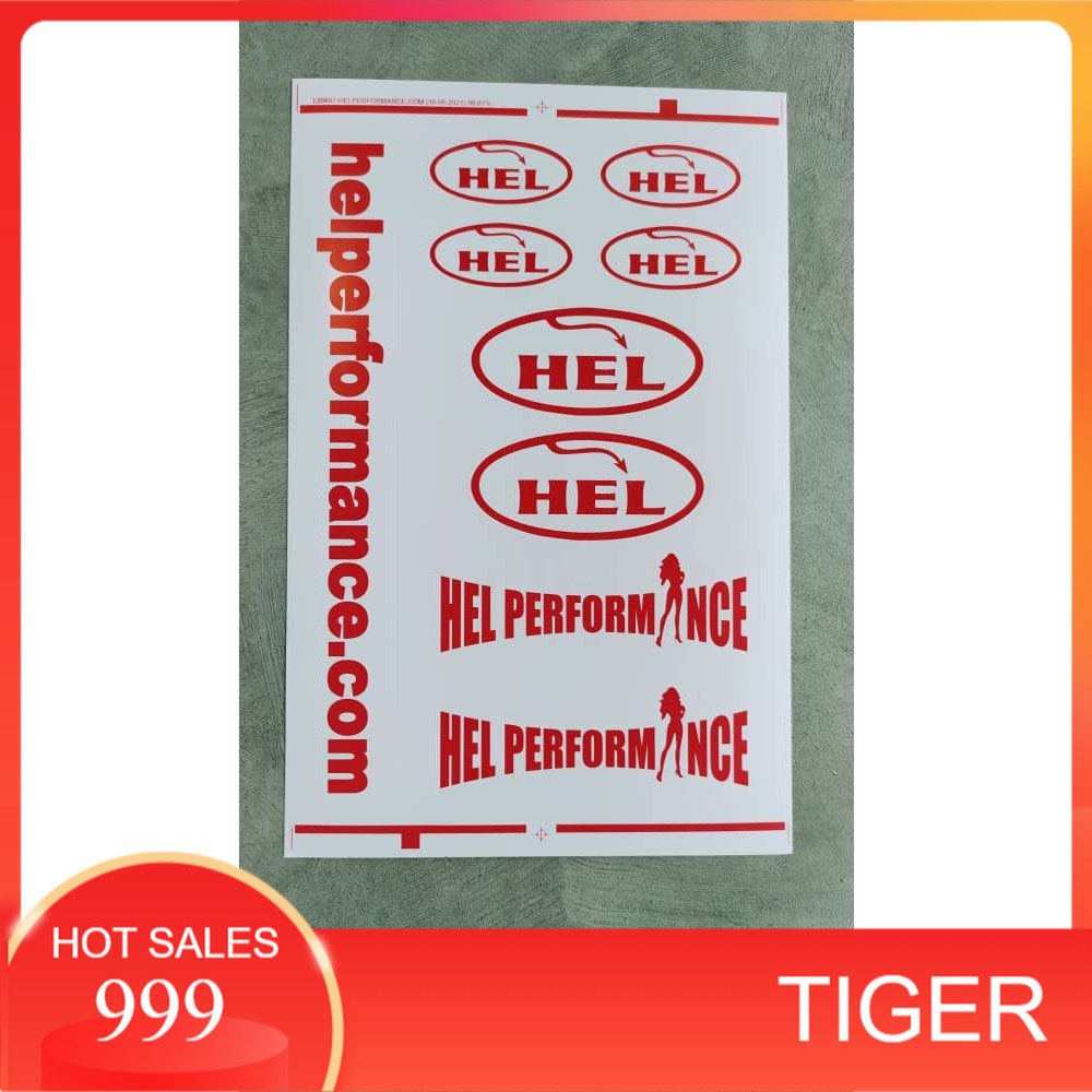 Original Hel Performance Brake Hose Sticker Motor 100% Original Made in ...