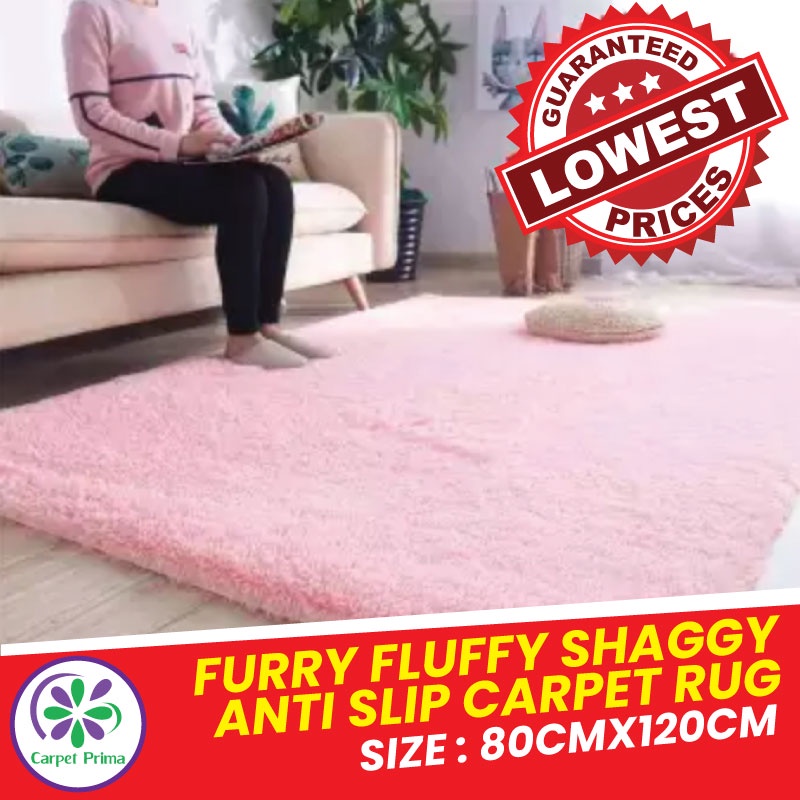 [READYSTOCK] Fluffy Soft Carpet Shaggy 80x120cm +/ /Carpet Bulu Lembut/Tatamy Fluffy Carpet