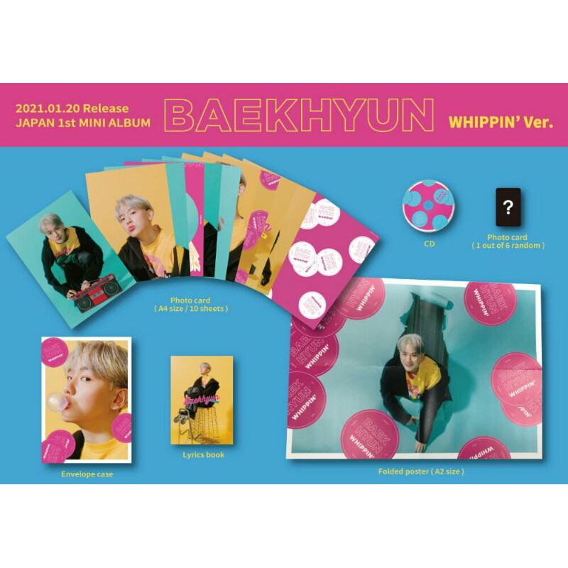 Official Baekhyun EXO WHIPPIN discount Ver Japan Album + Photocard Japanese Version