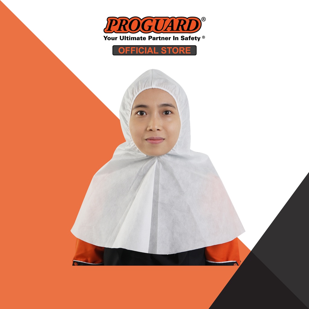 Proguard Disposable Hood Cover Disposable Non Woven PPE Hood Tudung