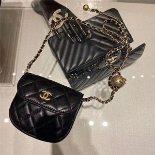 Chanel handbags 20 new small golden ball adjustable chain belt bag shoulder  messenger | Shopee Malaysia