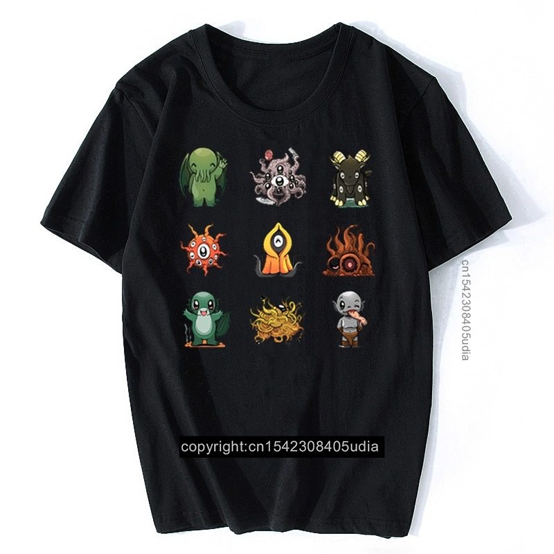 Men's T Shirt Lil Lovecraft Shoggoth Deep One Ghoul Abhoth Hastur ...