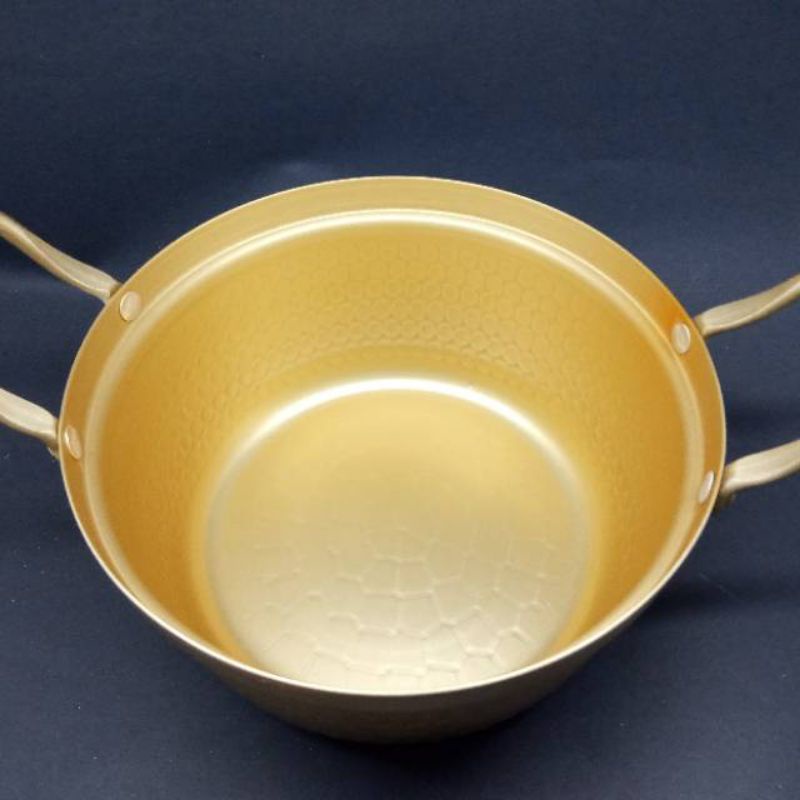 18cm Korean ramyeon pan/Korean ramen pan/beautiful pan/unique pan/gold ...