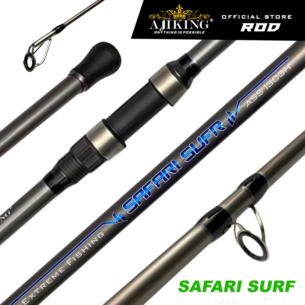 Ajiking Safari Surf Cast Fishing Rod 13ft-15ft [With Cloth Bag] Max Load  18.2kg-22.7kg Extreme Fishing