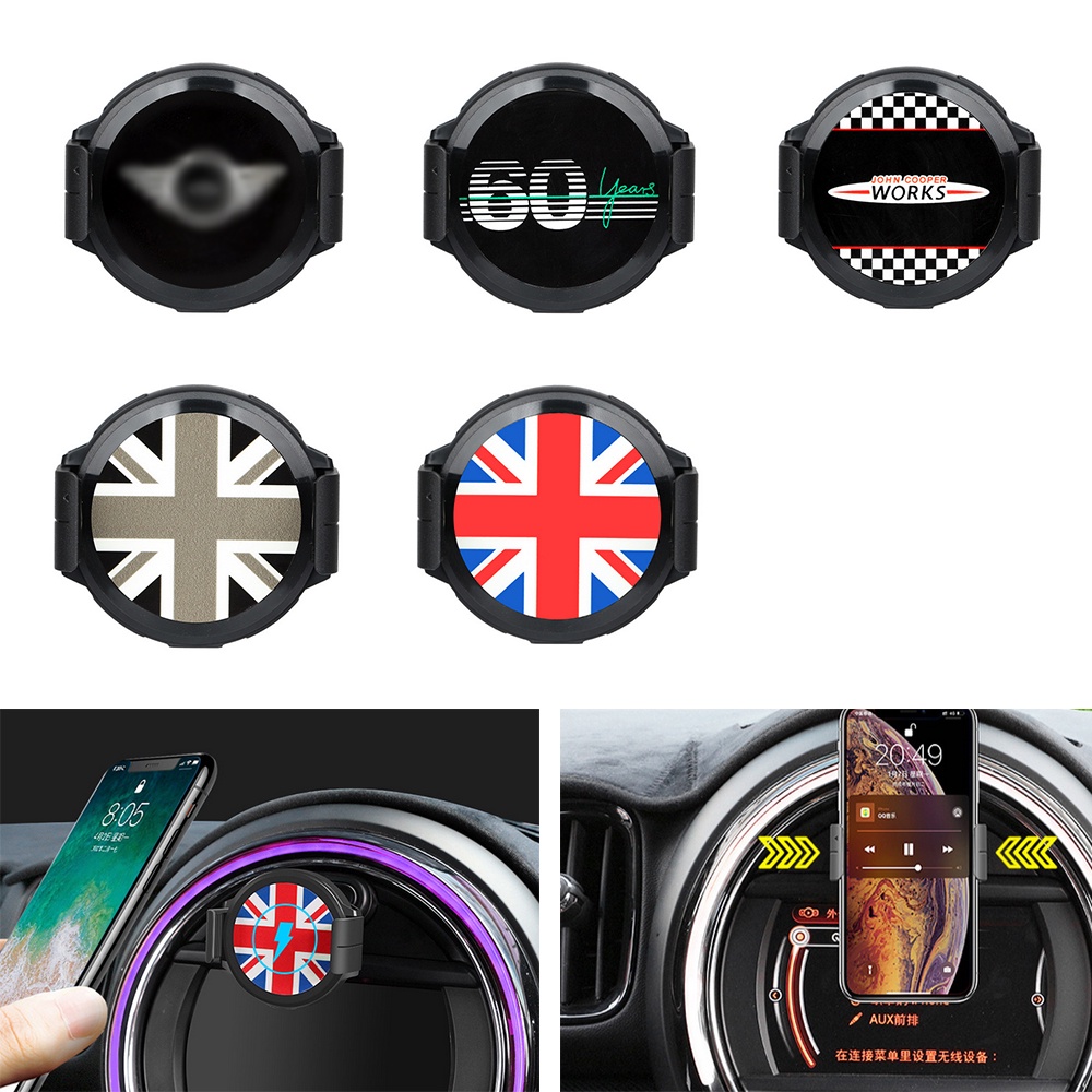 Car Dashboard Slot Wireless Fast Charge Phone Holder Mount Bracket For ...