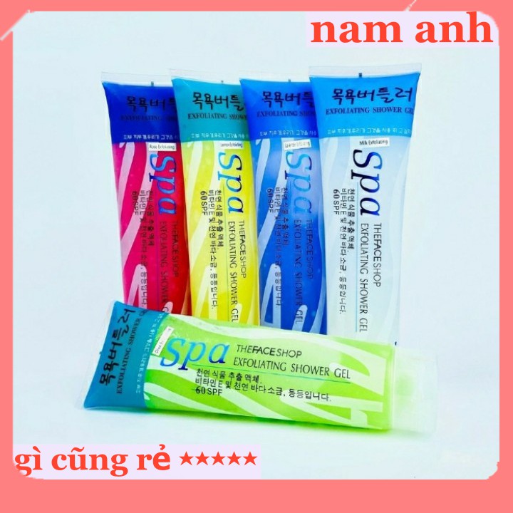 SPA Korean exfoliants 350ml Body scrub gel, brighten skin, exfoliate