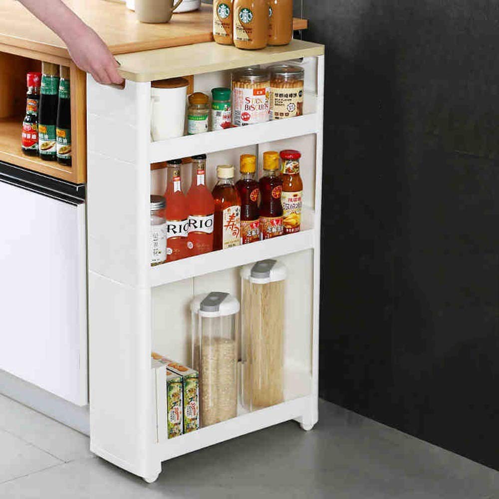 3 Level Shelf with Solid Wooden Top Organizer Storage Rack 3 TIER ...