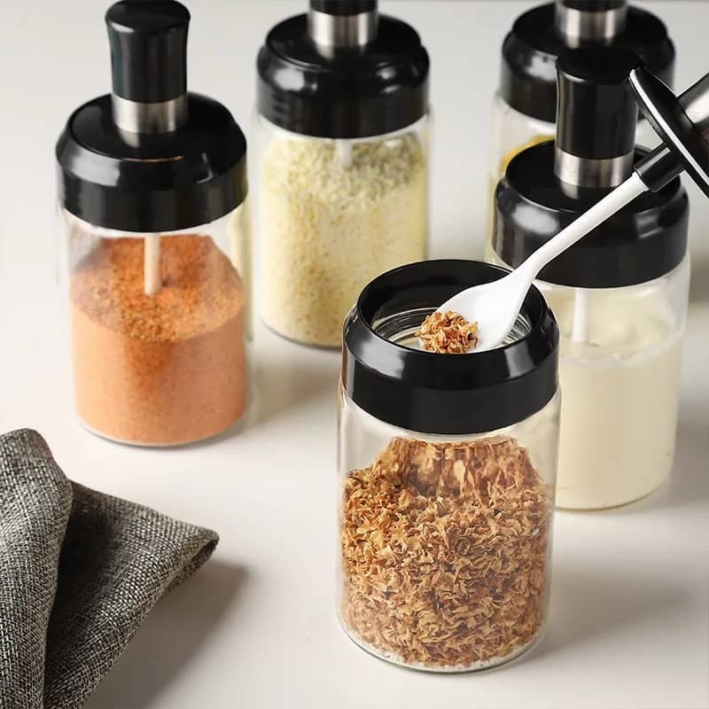 Botol Rempah Perisa Makanan Glass Transparent Seasoning Bottle With ...