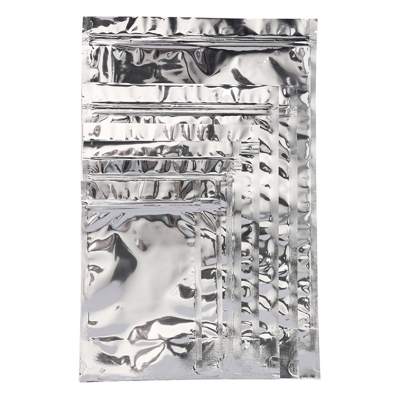 50pc Aluminium Foil Zip lock Bag Aluminium Stand Zip lock Bag Semi ...