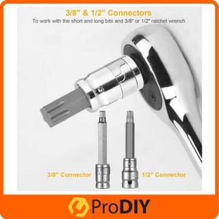 40Pcs Hex Torx Spline Bit Drive Nut Driver Type Driver Socket Set For ...