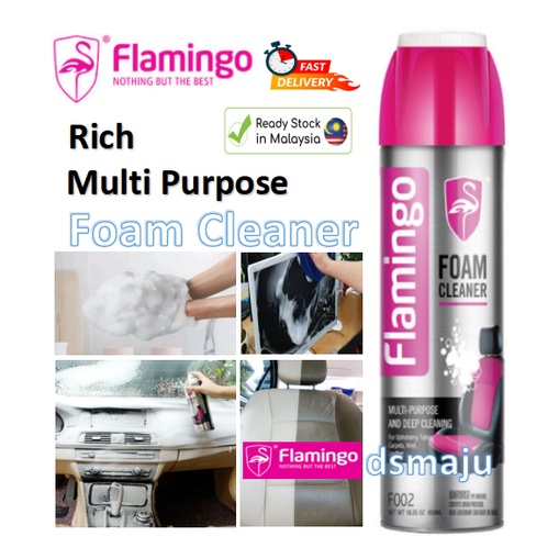 Flamingo Multipurpose Foam Cleaner 650ml Car Interior Rich Foam Cleaner