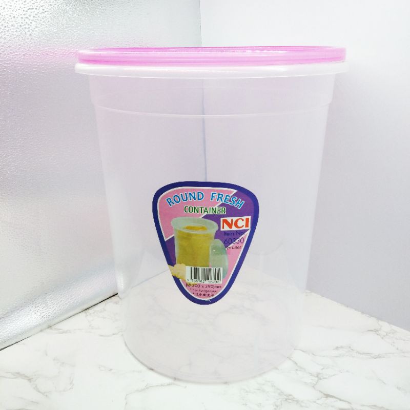 NCI Round Fresh Container Transparent 60330 21L - Supercell | Shopee ...