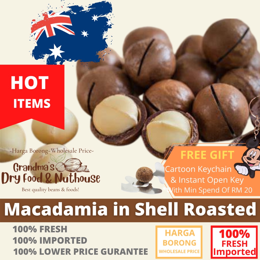 [Grand Opening] AUSTRALIA MACADAMIA NUTS 500G - (FREE GIFT KEYCHAIN ...