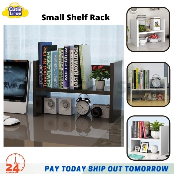 Simple Office Shelf Mini Storage Rack Student Computer Desk Desktop ...