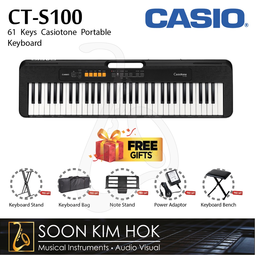 CASIO CTS100 61 Keys Casiotone Portable Keyboard (CTS100) Shopee