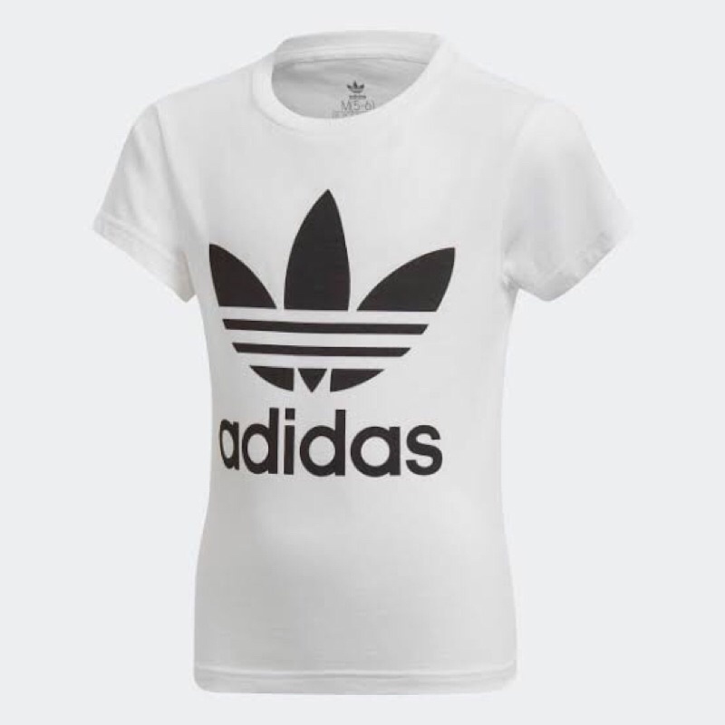 Adidas Trefoil Tee KIDS Unisex - White/ Black | Shopee Malaysia