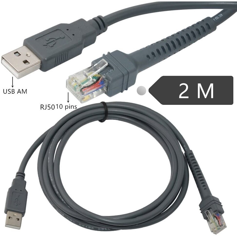 ERE USB A Male to RJ50 Cable rj50 male to usb male barcode Scanner ...