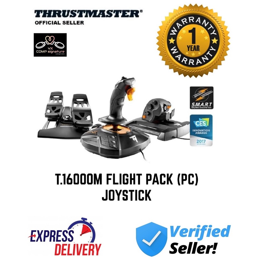 【AUTHORIZED】Thrustmaster T16000M Flight Pack - PC (2960782) | Shopee ...
