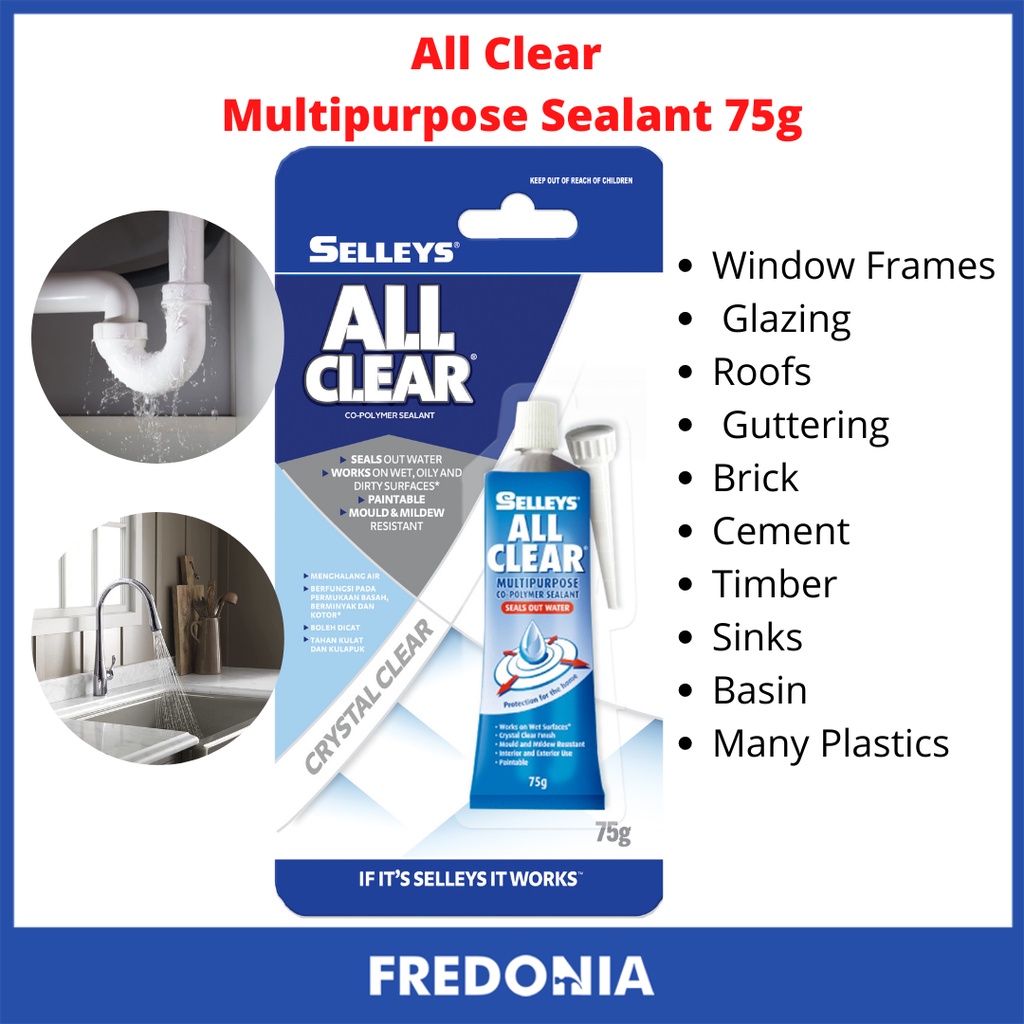 Selleys All Clear Multipurpose Sealant 75g Co Polymer Sealant