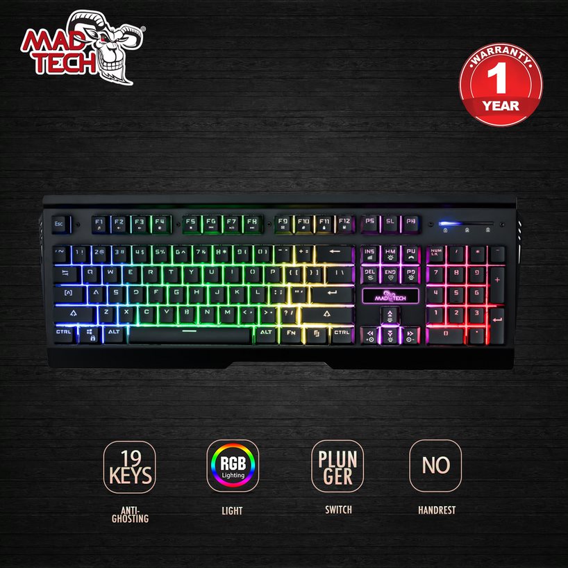 MADTECH K610 RGB Plunger Switch Gaming Keyboard | Shopee Malaysia