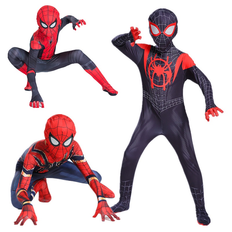 Superhero Bodysuit Kids Spiderman Costume Halloween Cosplay Bodysuit ...