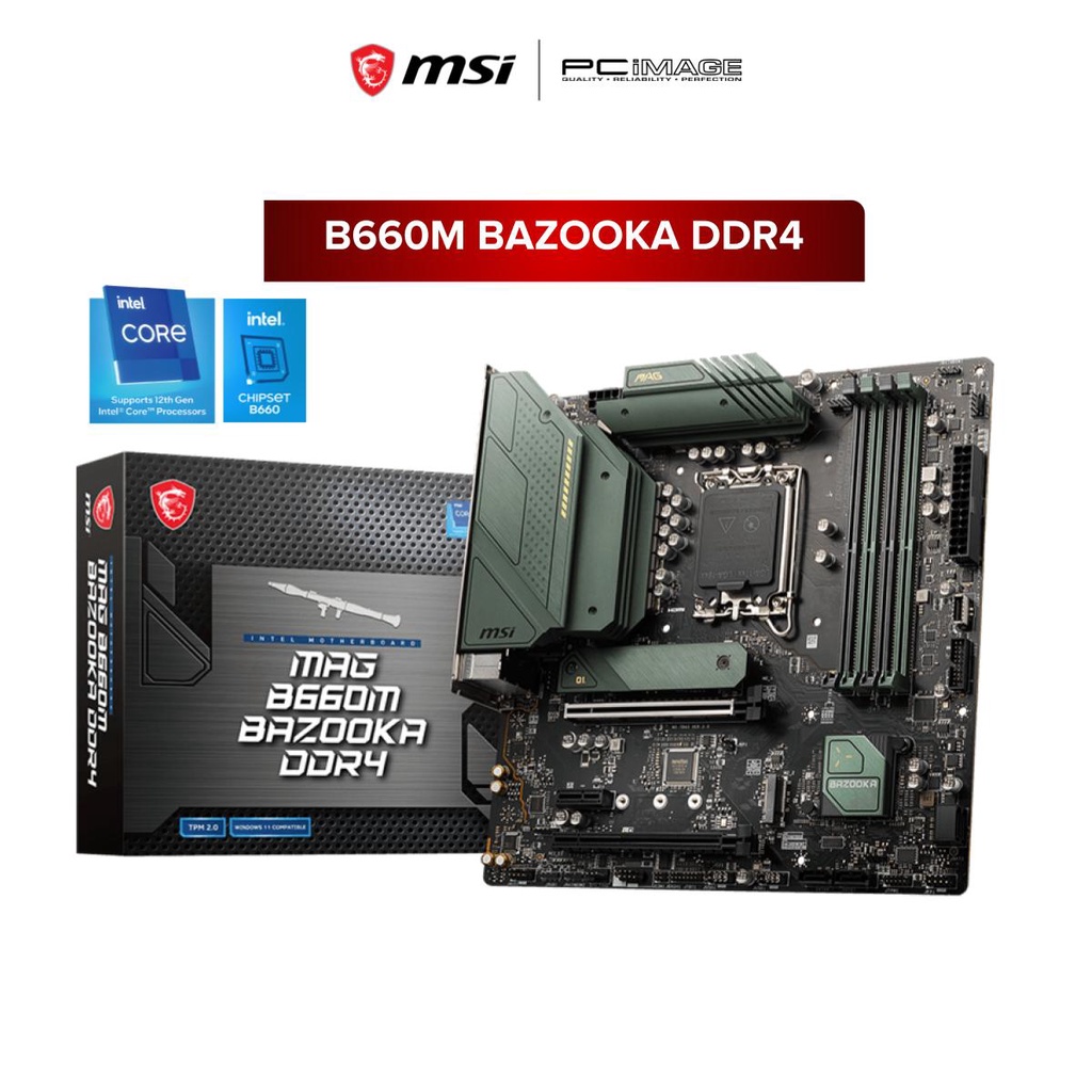 MSI MAG B660M Bazooka DDR4 Intel B660 LGA1700 Motherboard | Shopee Malaysia