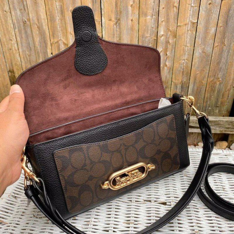 NEW Coach Signature Jade Brown Black Shoulder Crossbody Bag - F90782