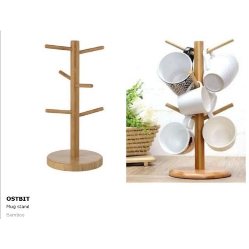 OSTBIT plate holder, bamboo - IKEA