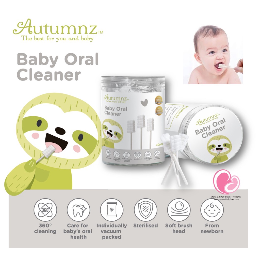 Autumnz 30pcs Baby Oral Cleaner/ Baby Tongue Cleaner/ Gauze Oral Cavity