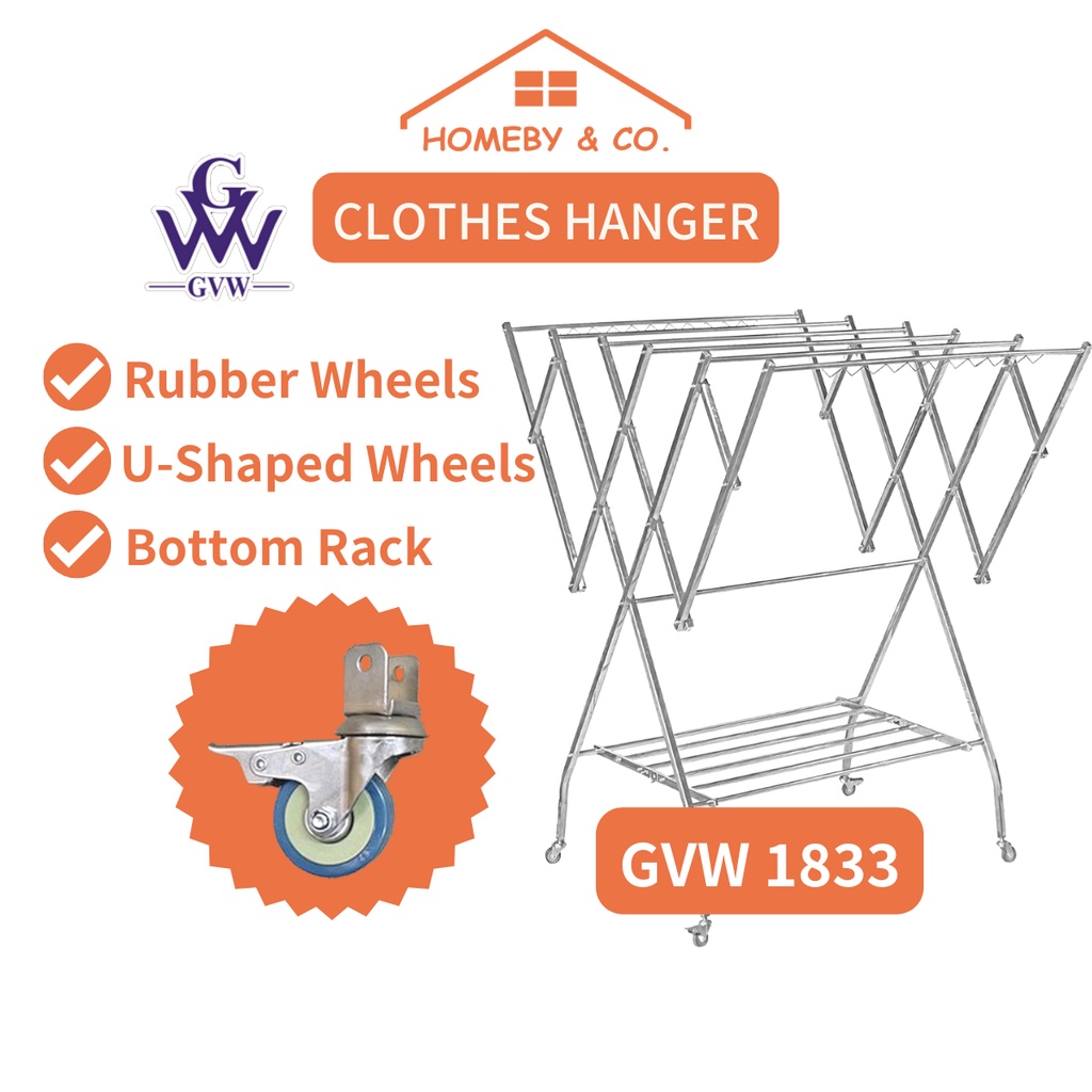 OSUKI Stainless Steel Clothes Drying Rack Foldable (3 Tier)