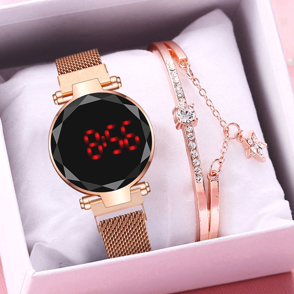 Rose gold magnetic discount watch