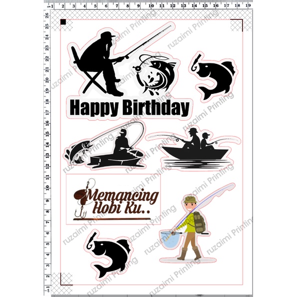 Fishing Cake Topper Birthday 002