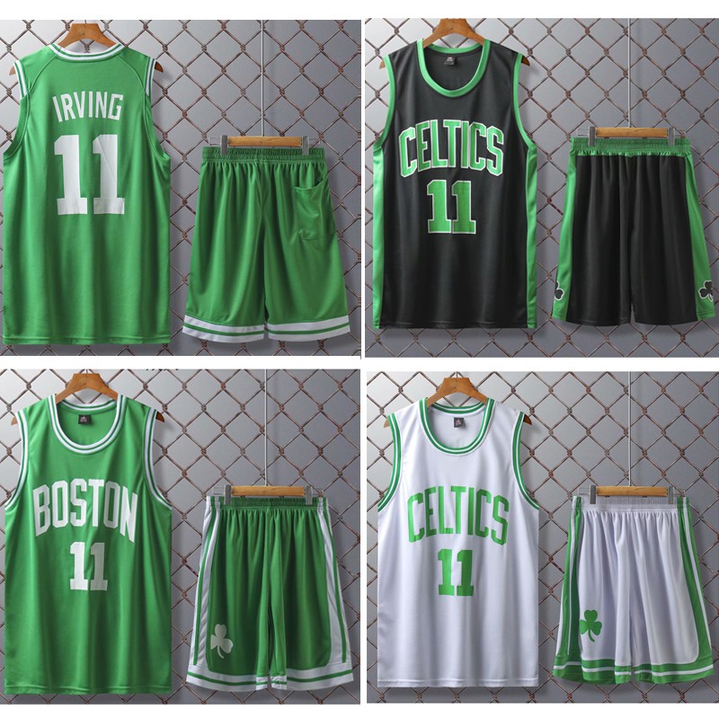 Nba Boston Celtics Jersey Adult s Basketball Jersey 11 Irving Basketball Uniform Men Set Tops Shorts Jersey Kits Shopee Malaysia